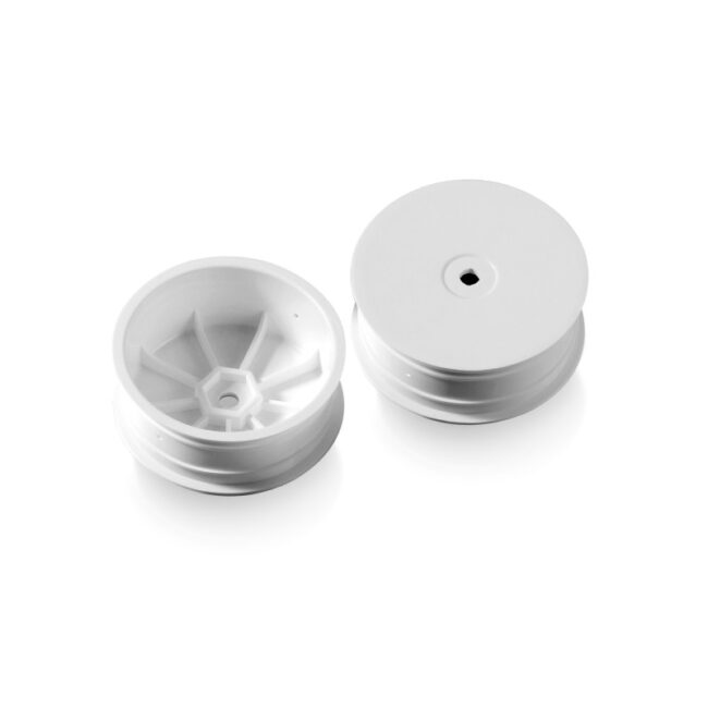 4WD FRONT WHEEL AERODISK WITH 12MM HEX IFMAR - WHITE - HARD (2)