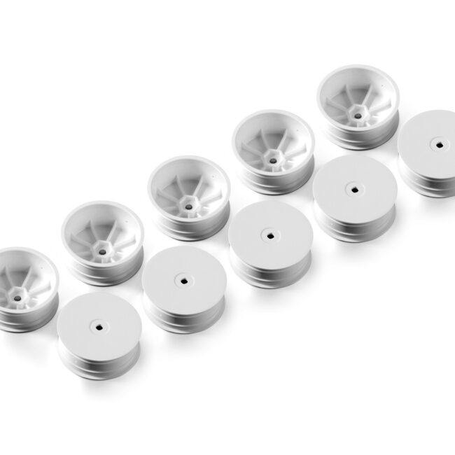 4WD FRONT WHEEL AERODISK WITH 12MM HEX IFMAR - WHITE - HARD (10)