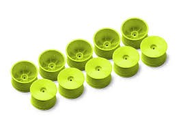 LLANTA TRASERA AERODISK 2WD/4WD CON HEXÁGONO DE 12 MM IFMAR - AMARILLO - HARD (10)
