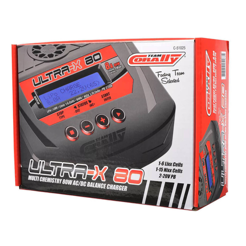 Ultra-X 80 - Cargador De Balance AC/DC - 80W - 1-6S Lixx - 1-15 Nixx - 2-20V PB - Versión EURO - Imagen 5