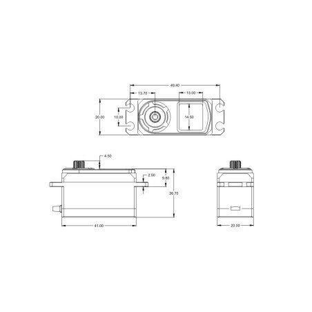 SERVO SRT CH7012 HV CORELESS CAJA METALICA BAJO PERFIL 12KG 0.057S. -1/10 - Imagen 5