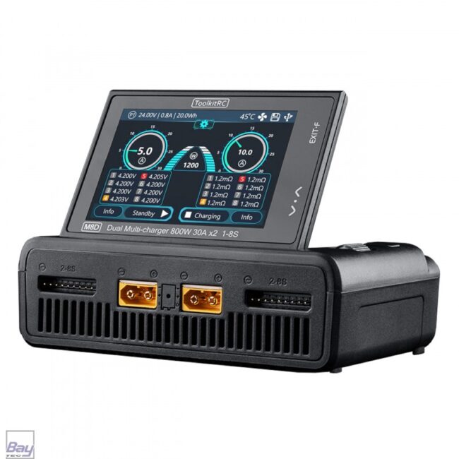 ToolkitRC M8D LiPo 1-8S 30A 2 Channel Charger DC 10-49V