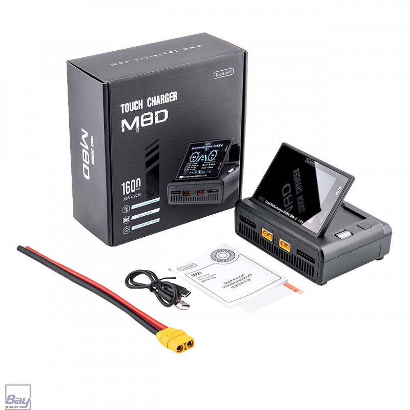 ToolkitRC M8D LiPo 1-8S 30A 2 Channel Charger DC 10-49V - Imagen 2