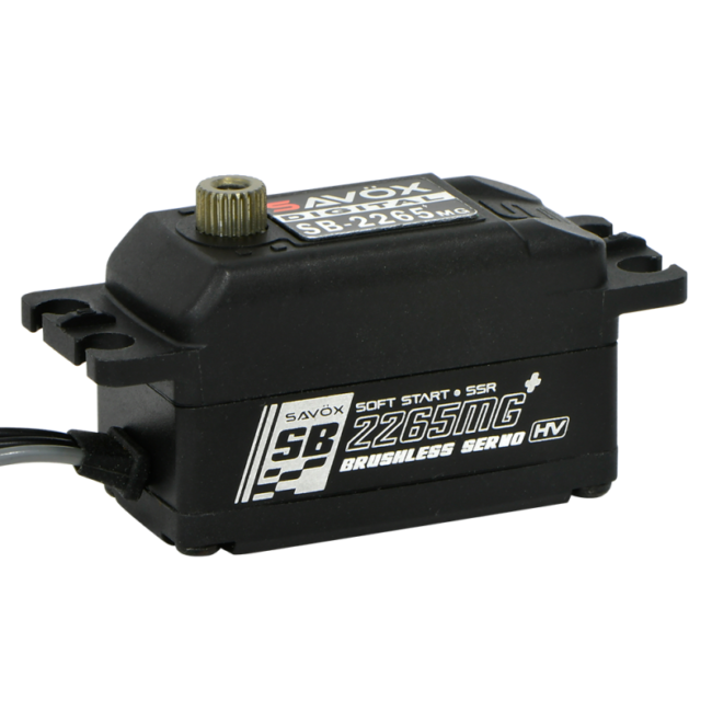 SAVOX SB-2265MG+ LOW PROFILE BRUSHLESS HV DIGI 12KG/0.08S@7.4V - BLACK