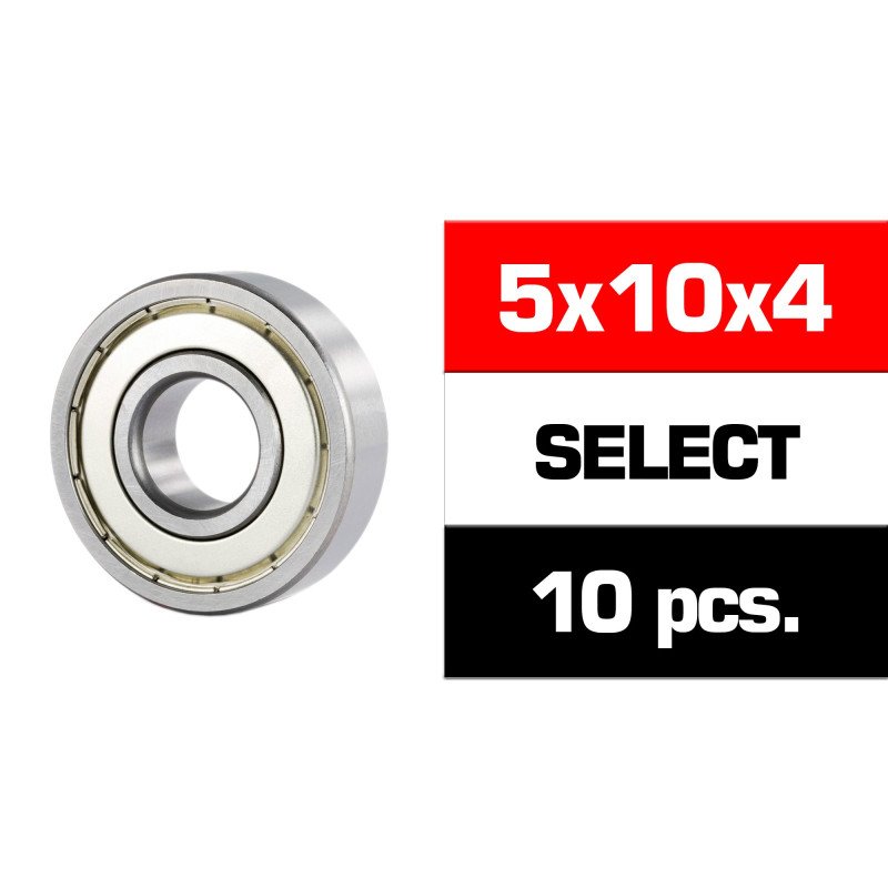 5x10x4mm KIT RODAMIENTOS SELECT "HS" TAPAS METALICAS PARA CAMPANA (10u.)