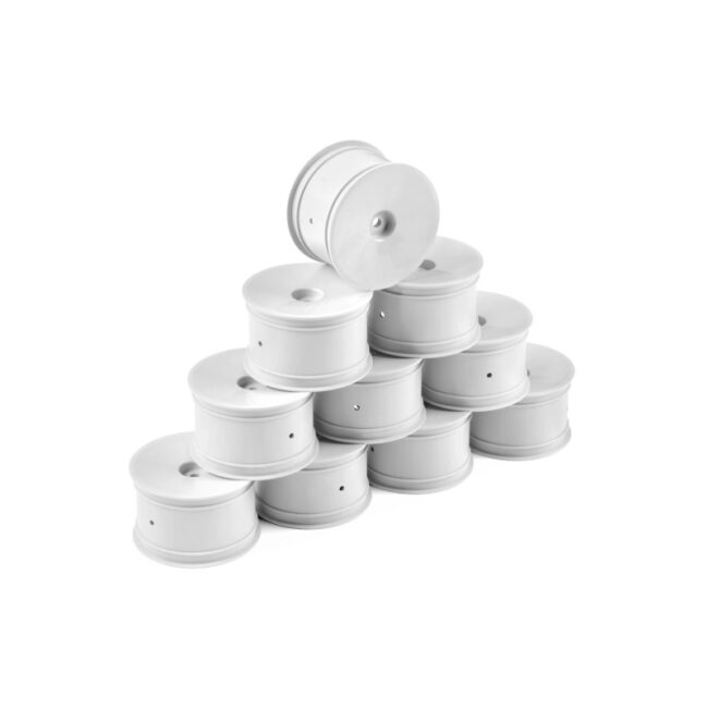 LLANTA TRASERA AERODISK 2WD/4WD CON HEXÁGONO DE 12 MM IFMAR - BLANCO - HARD (10)